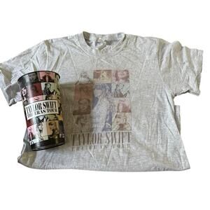 Taylor Swift The Eras Tour Double Sided Graphic Shirt & Cup Youth Size XL Warhol